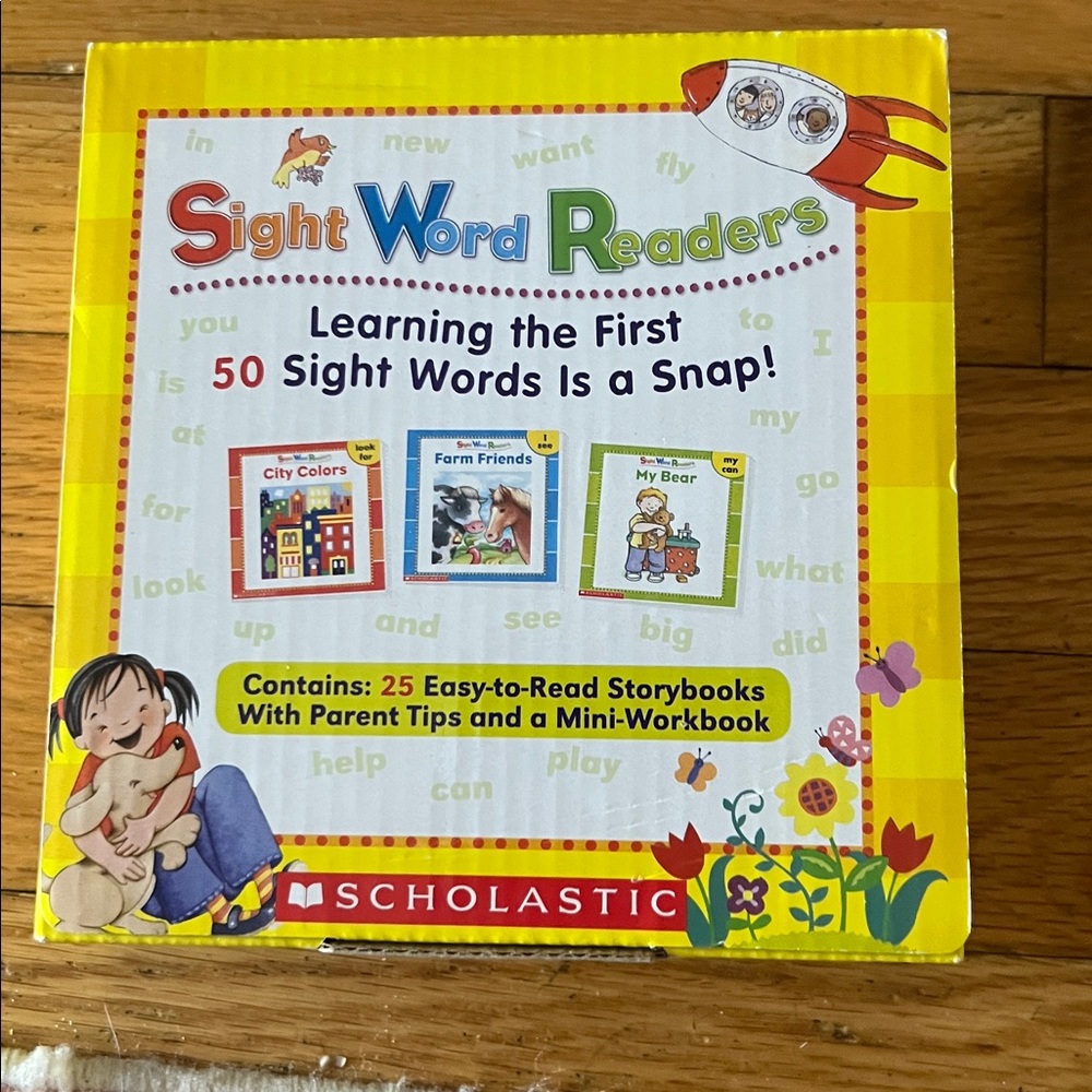 Scholastic Sight Word Readers with Yellow and Red Highlights